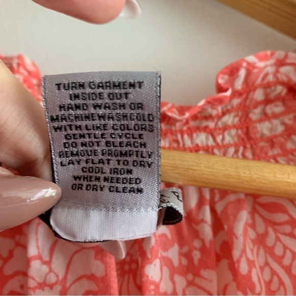 Y2K Cottage Core Boho Blouse Paisley Cotton Smocked Button Crop Top Peasant - Picture 12 of 13